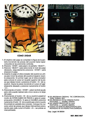 Puzzle (Asia) (En) (Idea-Tek) (Unl) box cover back